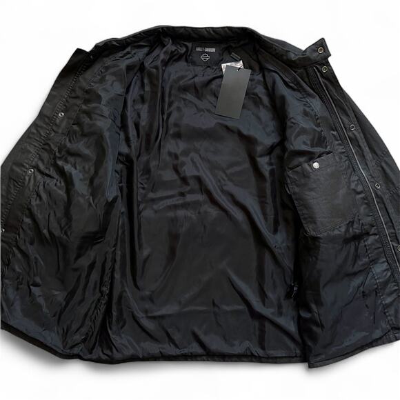 Harley-Davidson #1 Riding Jacket Mens XL Black Cotton Belted Motorcycle - Picture 5 of 12